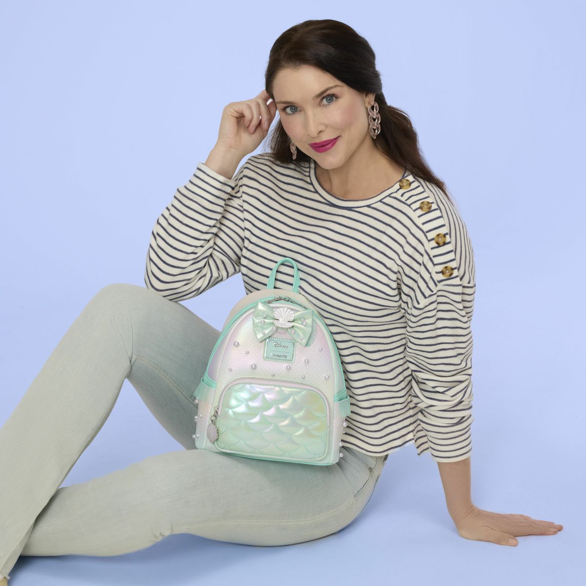 The Little Mermaid Iridescent Pearl Mini Backpack