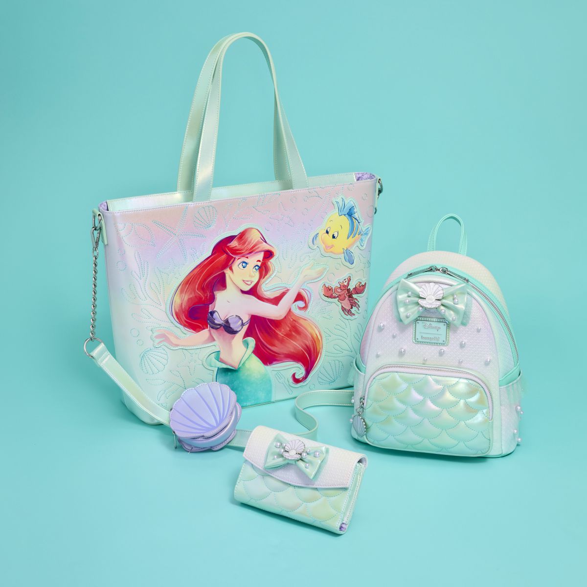 The Little Mermaid Iridescent Pearl Mini Backpack