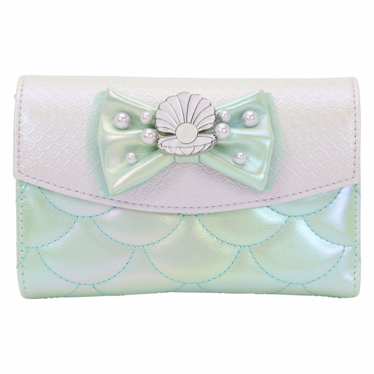 The Little Mermaid Iridescent Pearl Flap Wallet