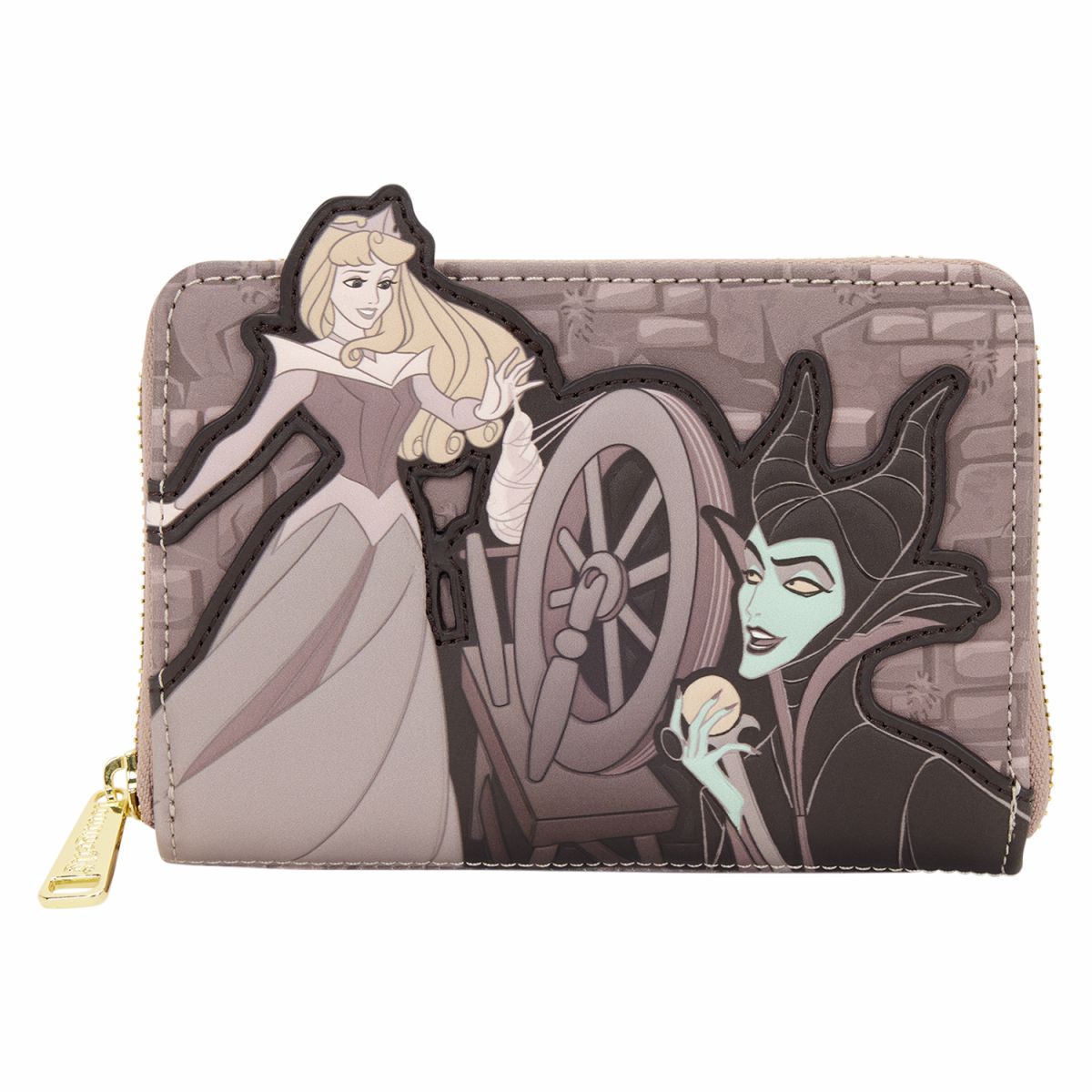 Sleeping Beauty & Maleficent Spinning Wheel Zip Around Wallet