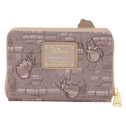 Sleeping Beauty & Maleficent Spinning Wheel Zip Around Wallet