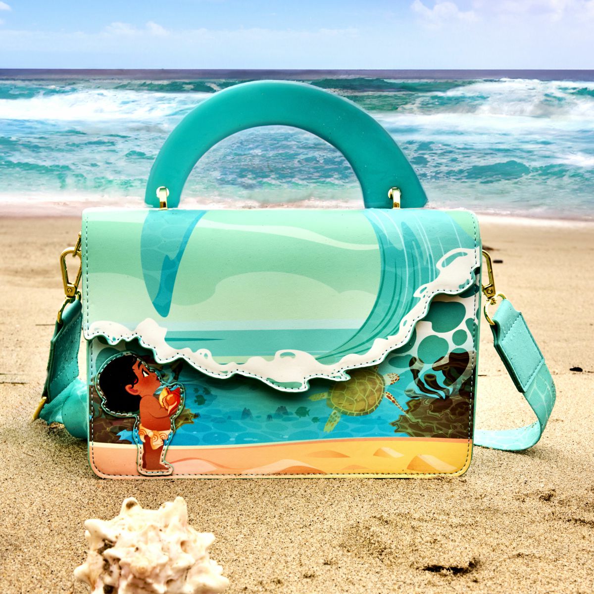 Young Moana Ocean Wave Crossbody Bag
