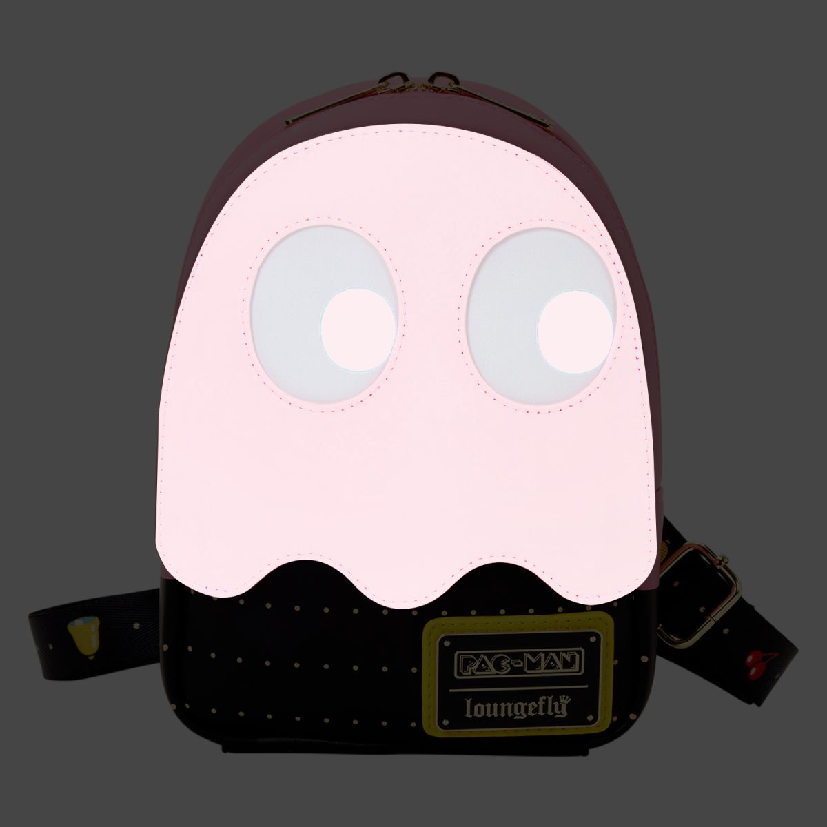 PAC-MAN Pinky Ghost Glow Sling Crossbody Bag