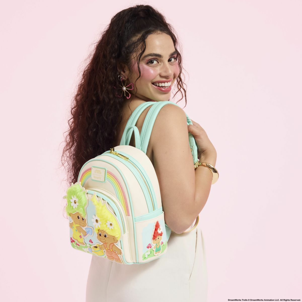 Classic Good Luck Trolls Plush Glitter Mini Backpack