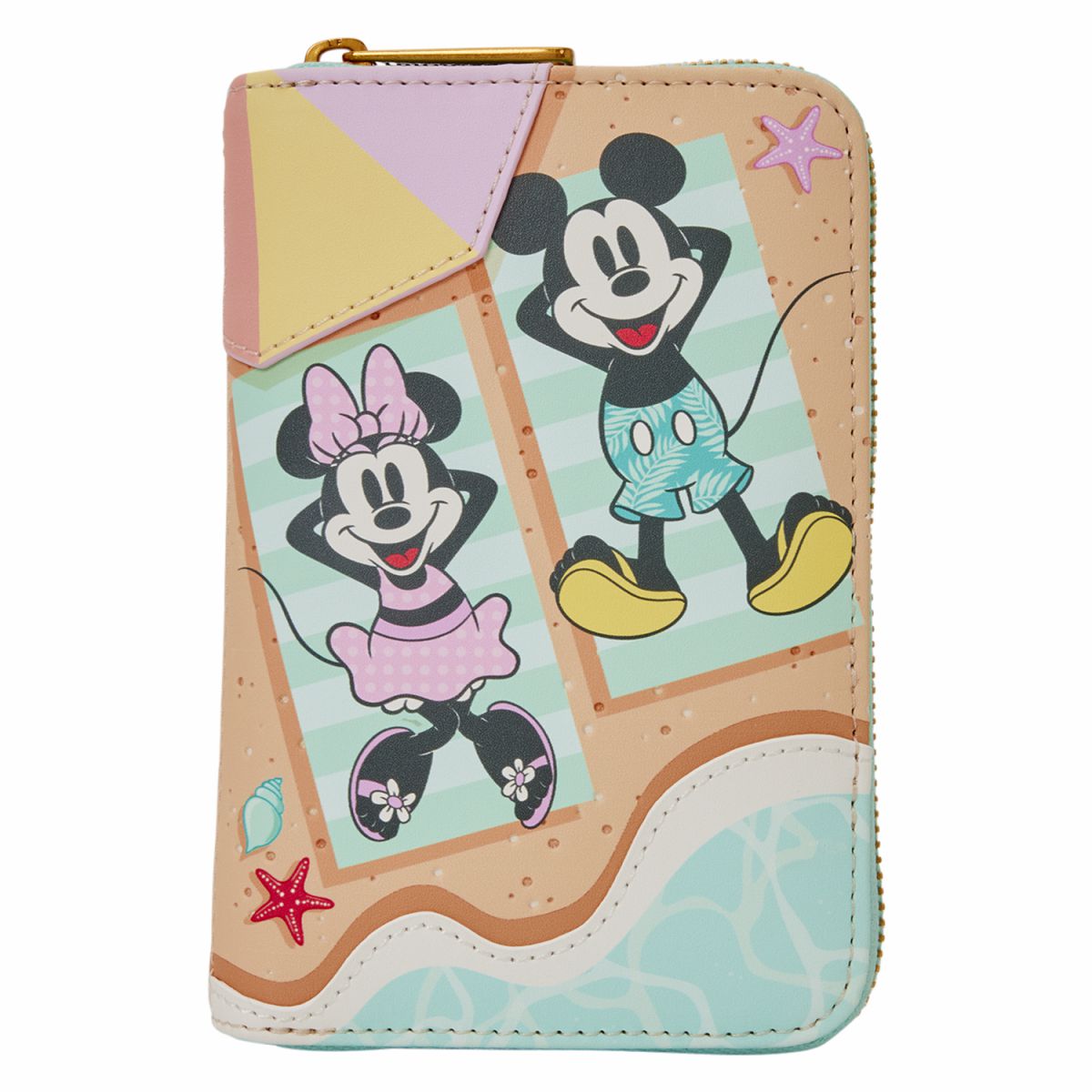 Mickey & Minnie Beach Fun Zip Around Wallet