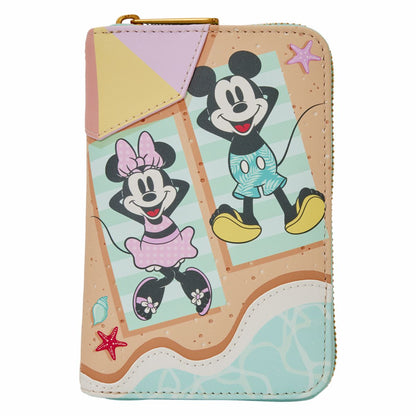 Mickey & Minnie Beach Fun Zip Around Wallet