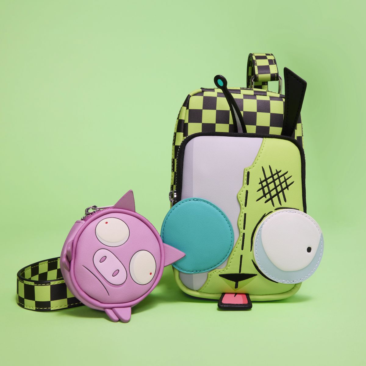Invader Zim Gir Cell Phone Crossbody Bag with Coin Bag