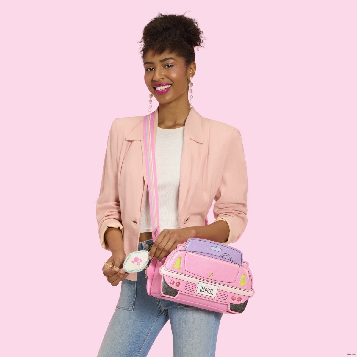 Barbie Corvette Car Light-Up Crossbody Bag with Coin Bag