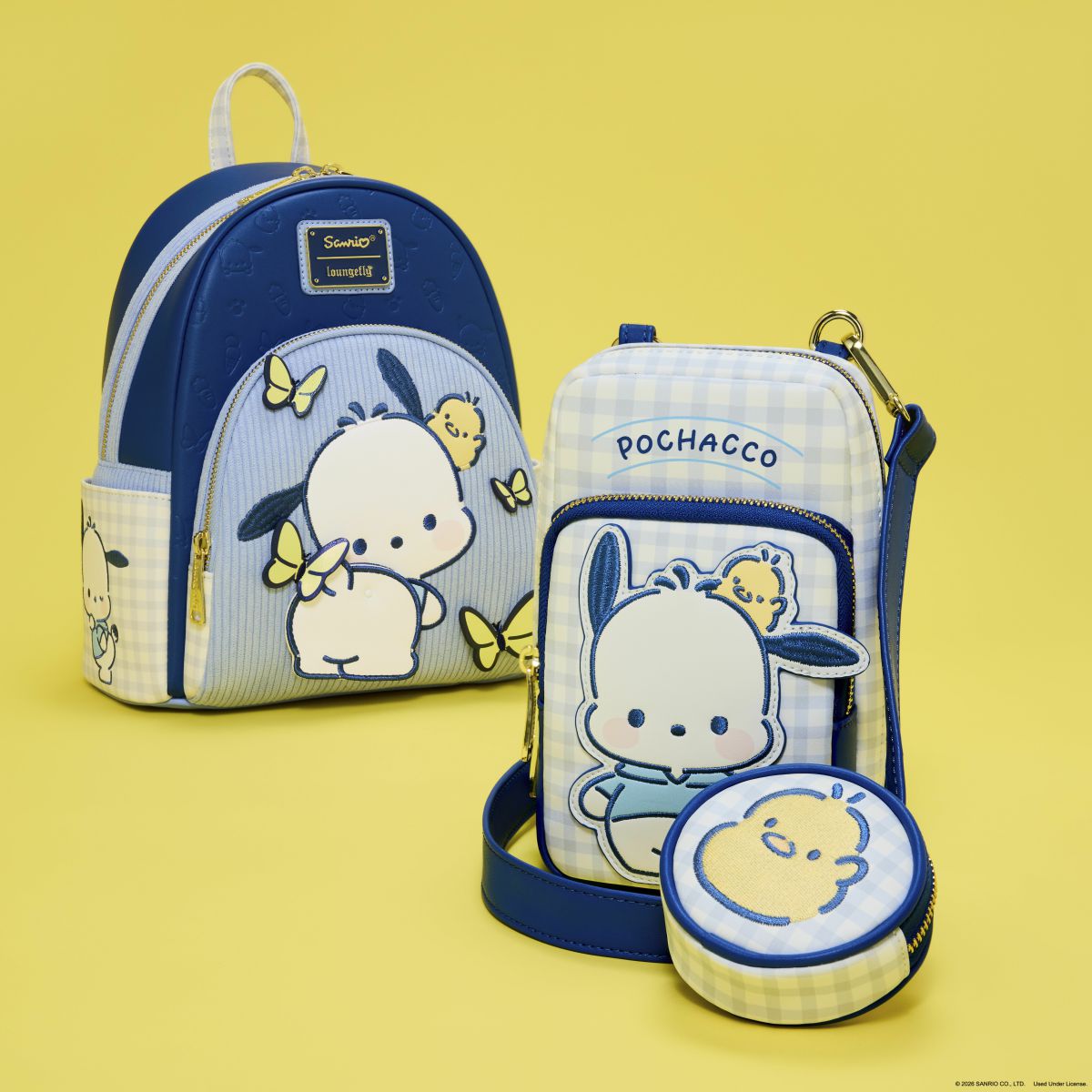 Sanrio Pochacco Gingham Mini Backpack