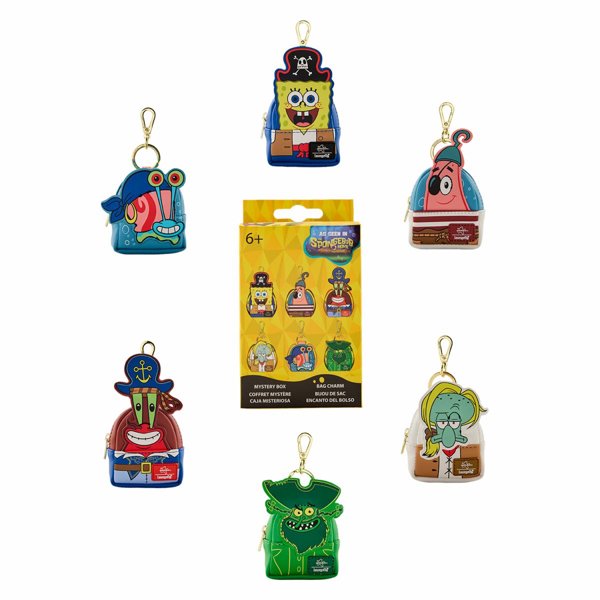 SpongeBob SquarePants Cosplay Mystery Mini Backpack Keychain Charm