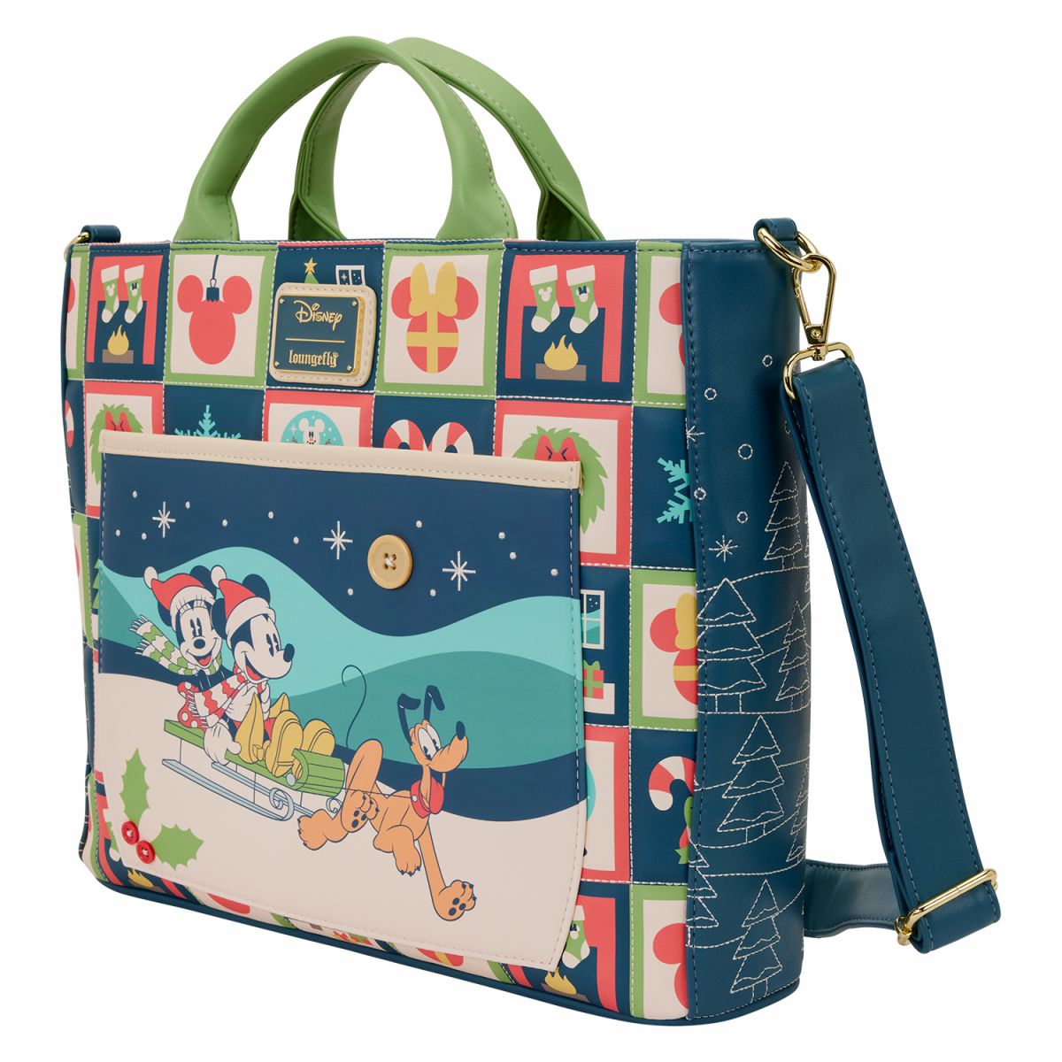 Mickey & Friends Holiday Convertible Backpack & Tote Crossbody Bag