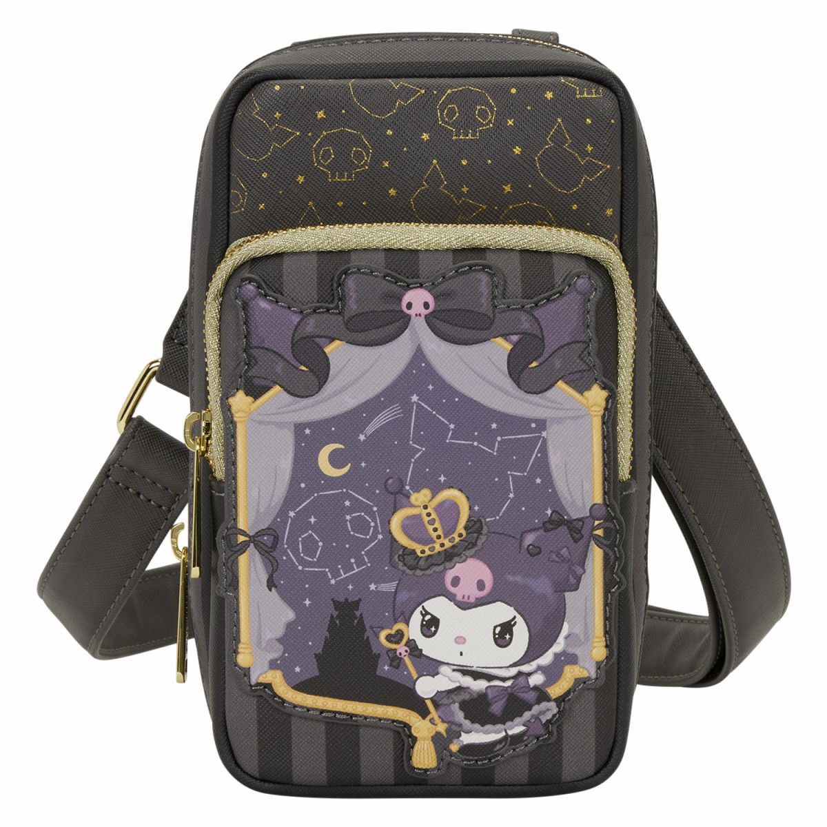 Sanrio Kuromi 20th Anniversary Cell Phone Crossbody Bag with Coin Bag