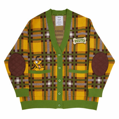 Pluto 95th Anniversary Plaid Knit Cardigan