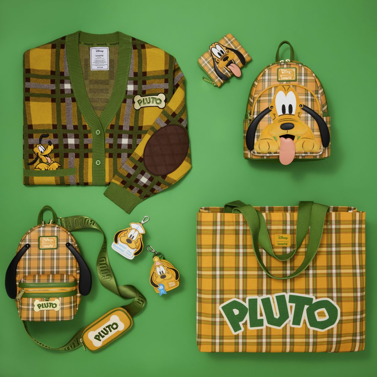 Pluto 95th Anniversary Plaid Knit Cardigan