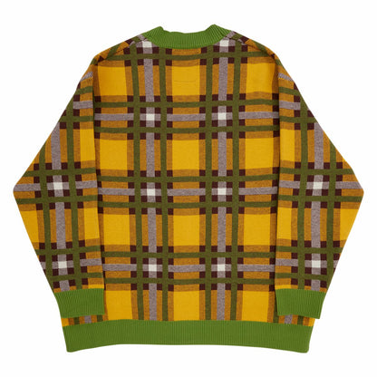 Pluto 95th Anniversary Plaid Knit Cardigan