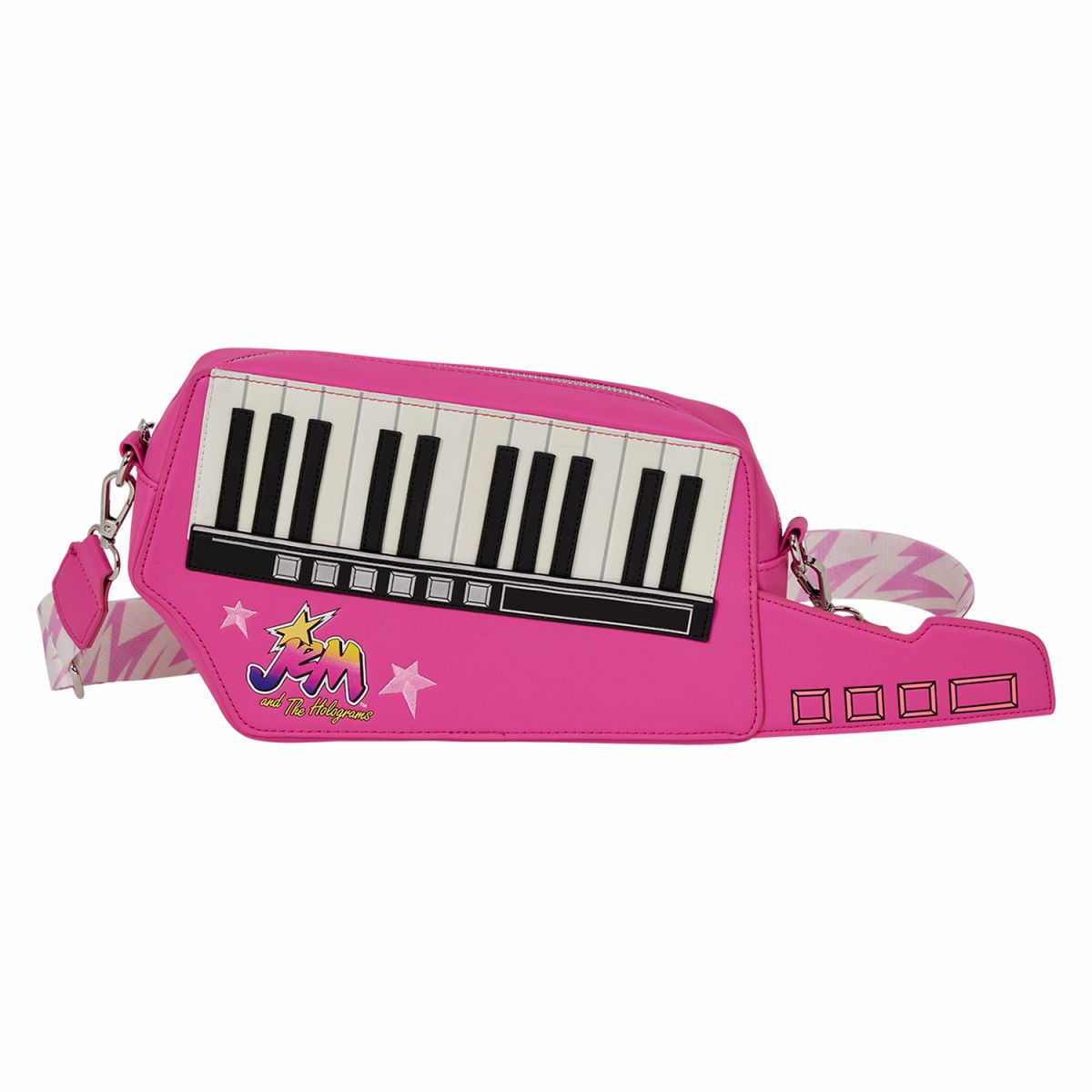 Jem and the Holograms Figural Keytar Glow Crossbody Bag