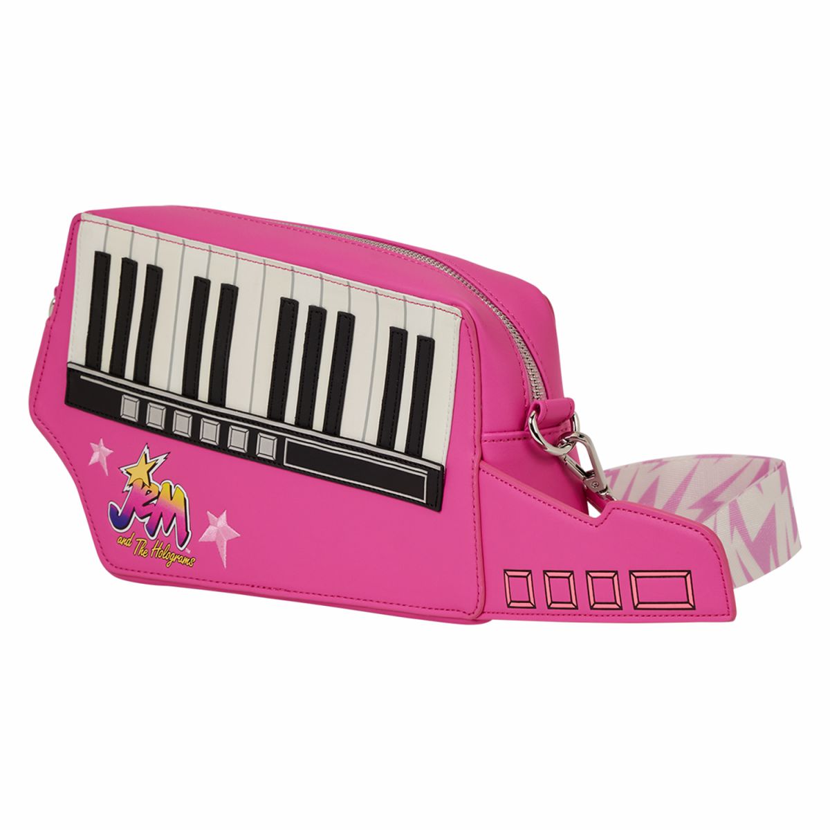 Jem and the Holograms Figural Keytar Glow Crossbody Bag