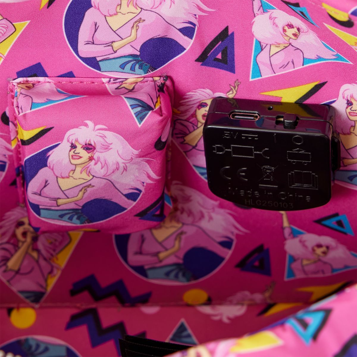 Jem and the Holograms Figural Keytar Glow Crossbody Bag