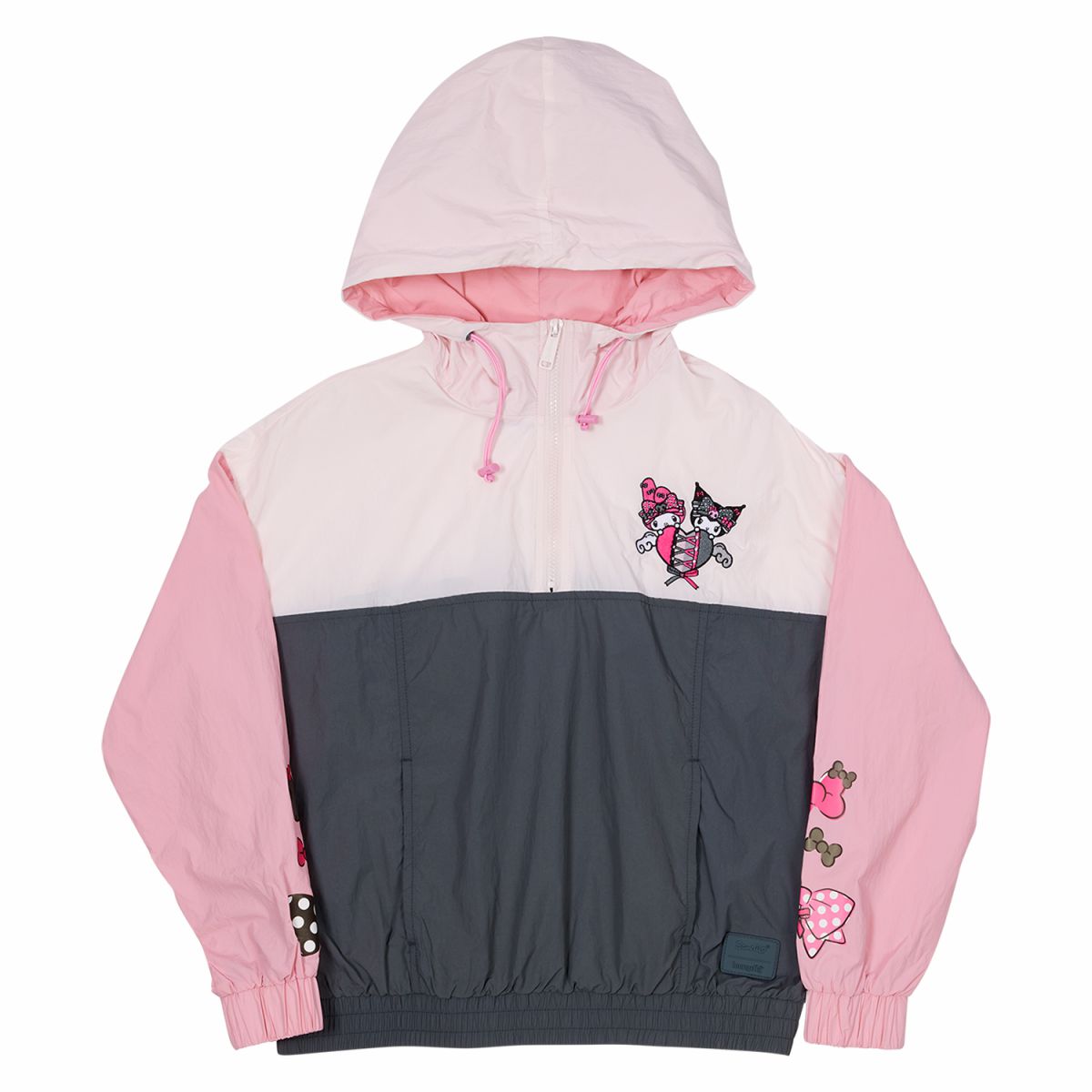 Sanrio My Melody & Kuromi Half-Zip Unisex Windbreaker Jacket