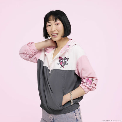 Sanrio My Melody & Kuromi Half-Zip Unisex Windbreaker Jacket