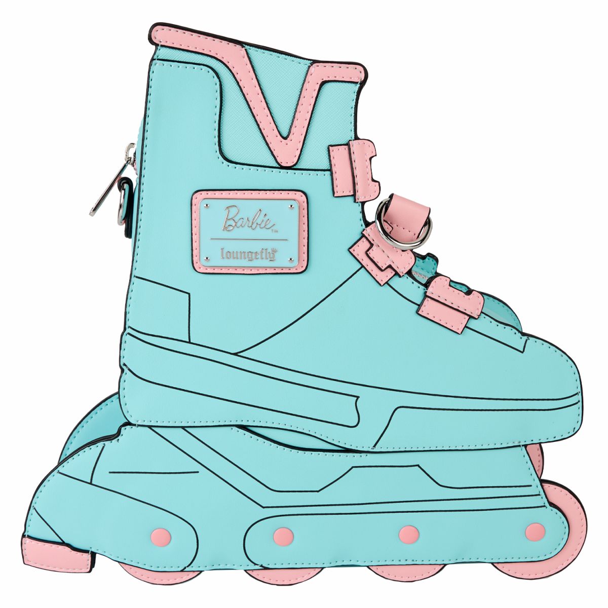 Classic Barbie Figural Skate Crossbody Bag