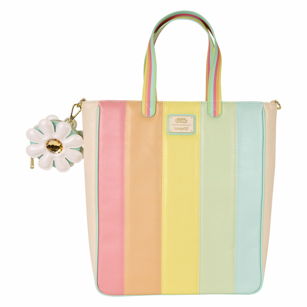 Classic Good Luck Trolls Plush Glitter Tote Crossbody Bag with Coin Bag