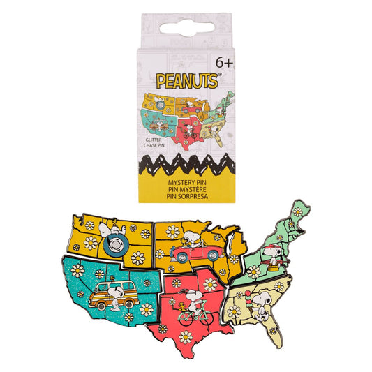 Peanuts Snoopy Road Trip Map Mystery Box Pin