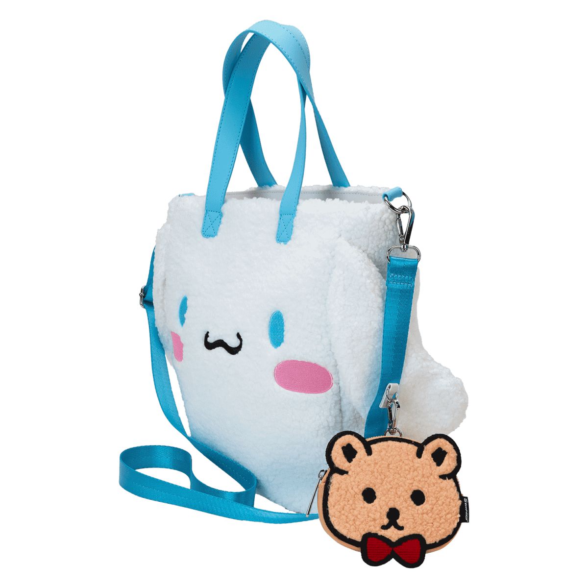 Sanrio Cinnamoroll Cosplay Sherpa Tote Crossbody Bag With Coin Bag
