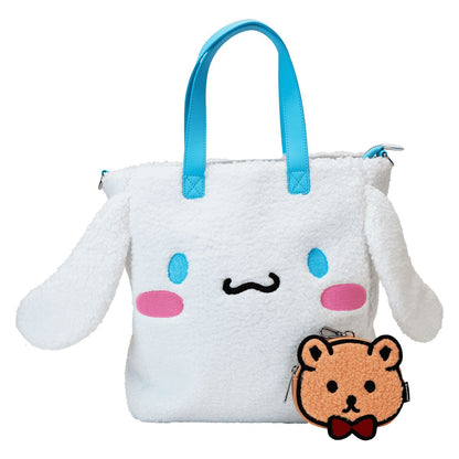 Sanrio Cinnamoroll Cosplay Sherpa Tote Crossbody Bag With Coin Bag