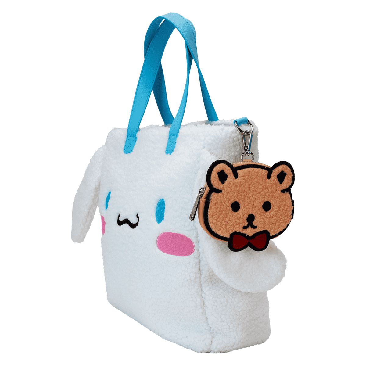 Sanrio Cinnamoroll Cosplay Sherpa Tote Crossbody Bag With Coin Bag