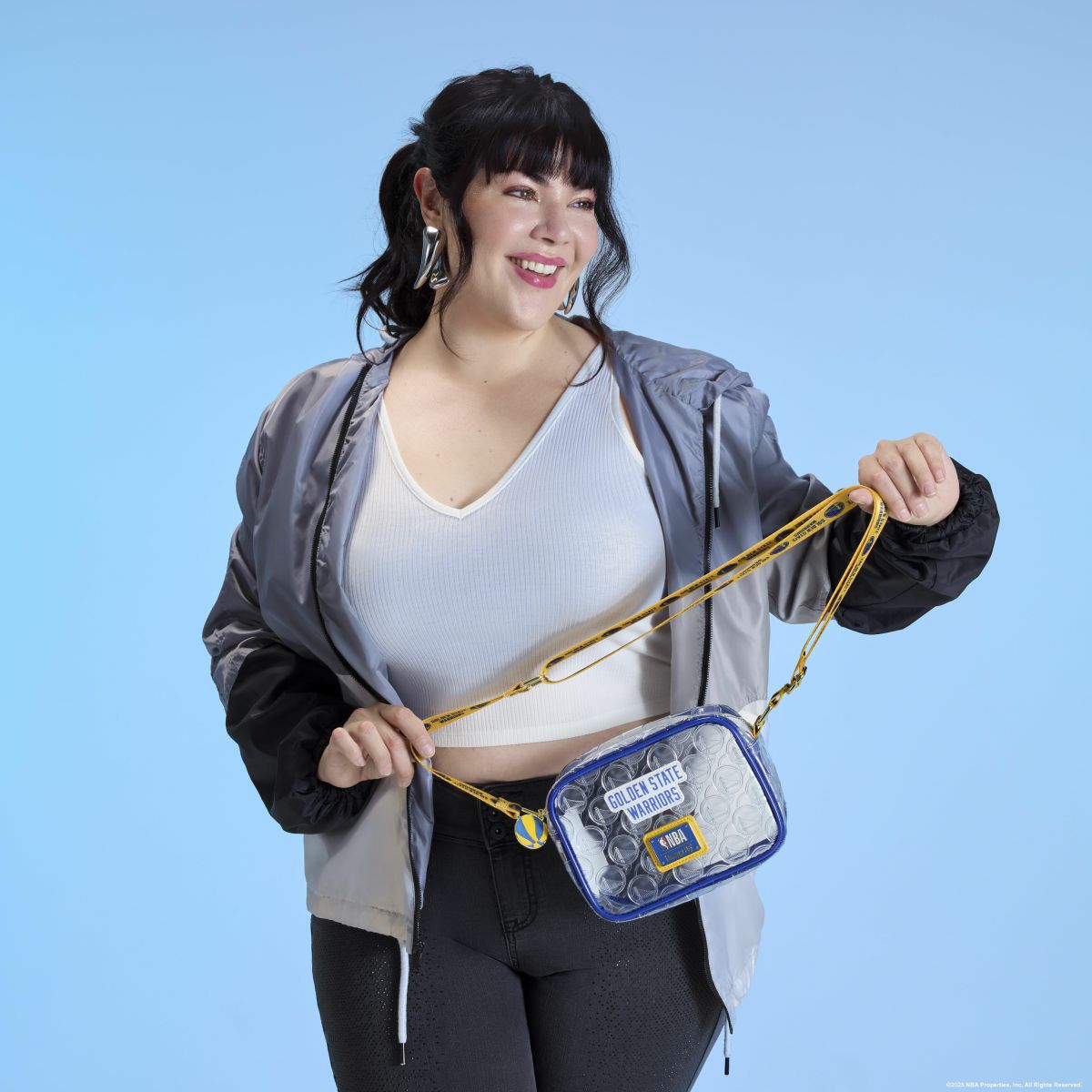 NBA Golden State Warriors Clear Crossbody Stadium Bag