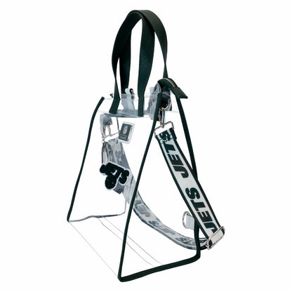 NFL New York Jets Clear Convertible Backpack & Tote Crossbody Stadium Bag