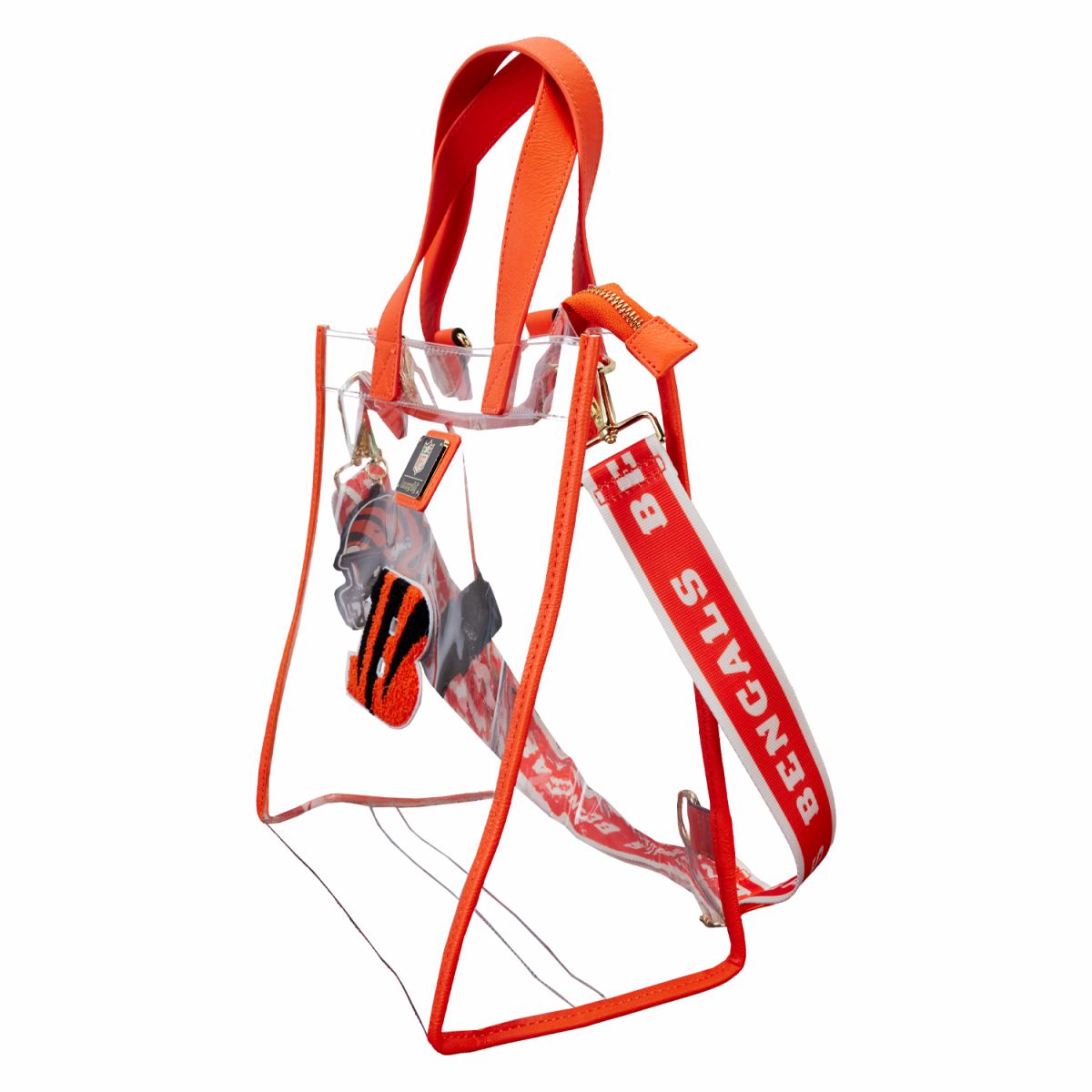 NFL Cincinnati Bengals Clear Convertible Backpack & Tote Crossbody Stadium Bag