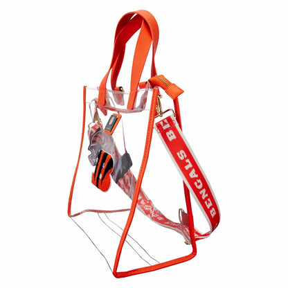 NFL Cincinnati Bengals Clear Convertible Backpack & Tote Crossbody Stadium Bag