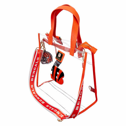 NFL Cincinnati Bengals Clear Convertible Backpack & Tote Crossbody Stadium Bag