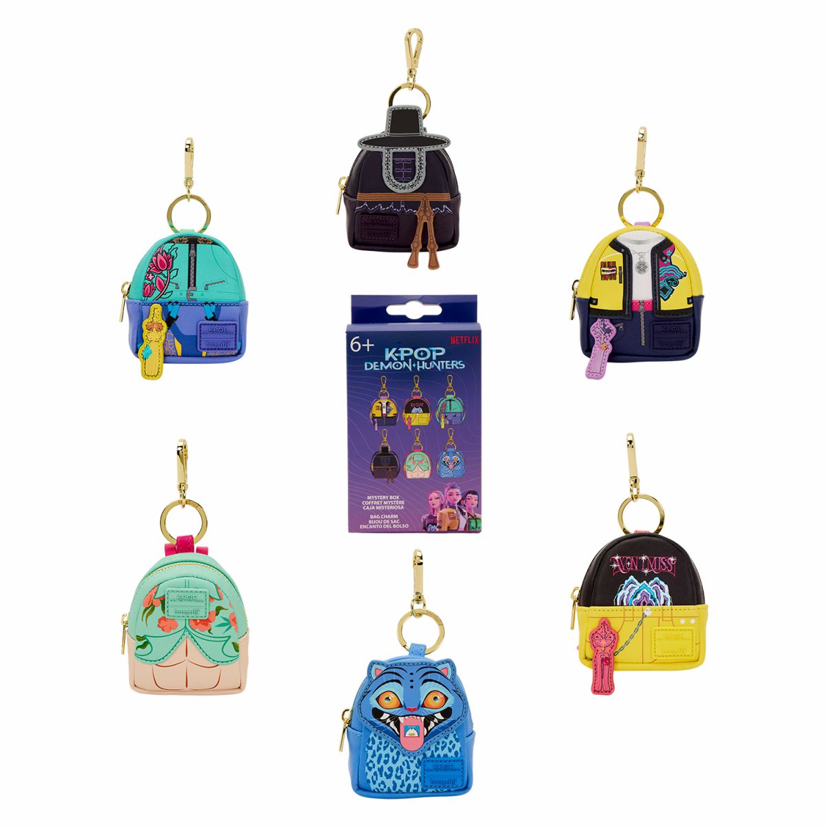KPop Demon Hunters Cosplay Mystery Mini Backpack Keychain Charm
