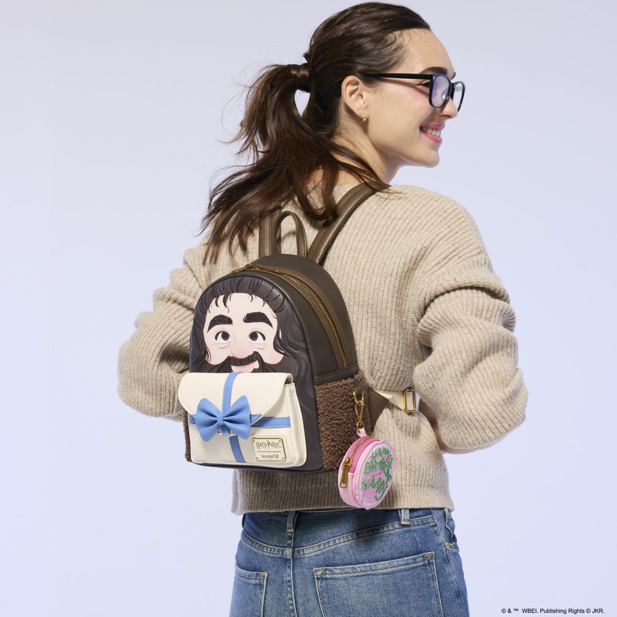 Harry Potter Hagrid Birthday Cake Cosplay Mini Backpack with Coin Bag
