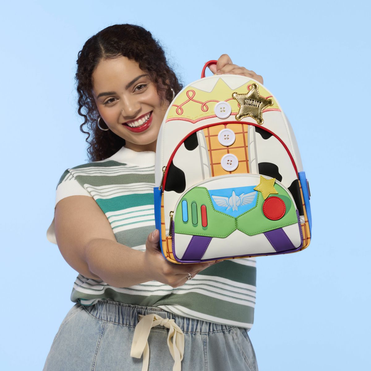 Toy Story 5 Triple Pocket Jessie, Woody, & Buzz Midi Backpack
