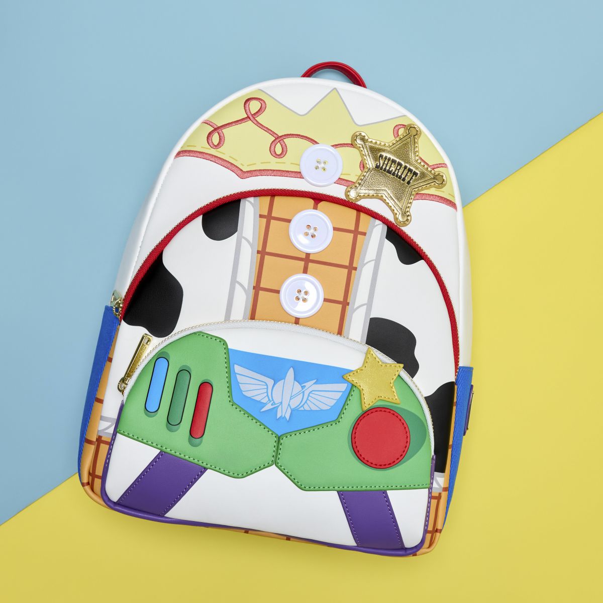Toy Story 5 Triple Pocket Jessie, Woody, & Buzz Midi Backpack