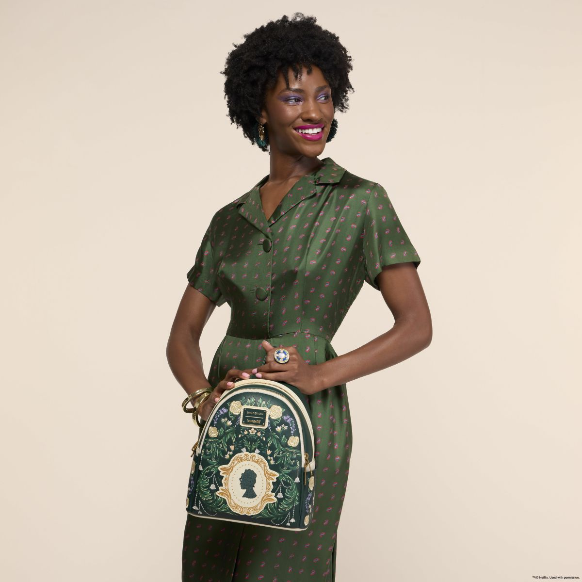 Bridgerton Silhouette Floral Mini Backpack