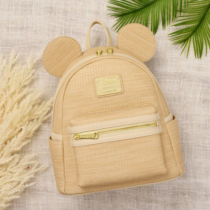 Mickey Mouse Woven Texture Mini Backpack