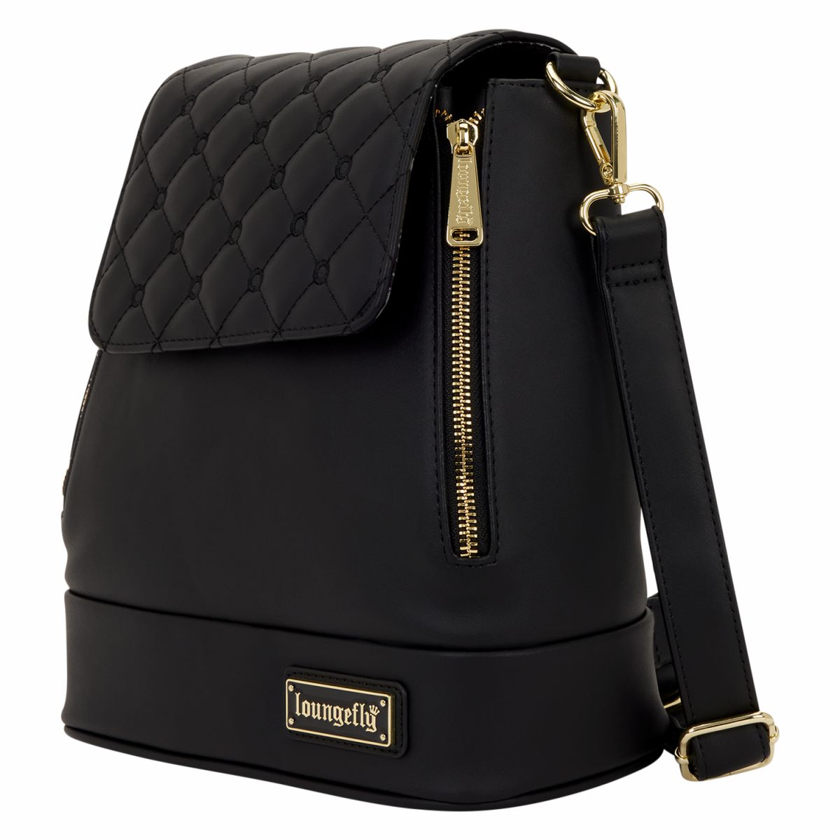 Loungefly The Lilly Black Convertible Mini Backpack & Crossbody Pin Trader Bag