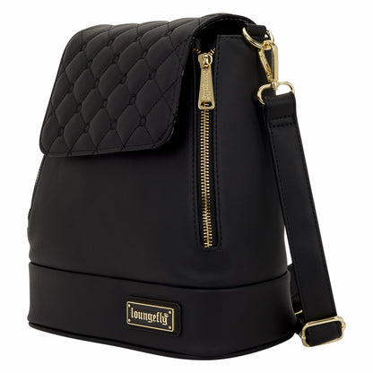 Loungefly The Lilly Black Convertible Mini Backpack & Crossbody Pin Trader Bag