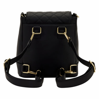Loungefly The Lilly Black Convertible Mini Backpack & Crossbody Pin Trader Bag