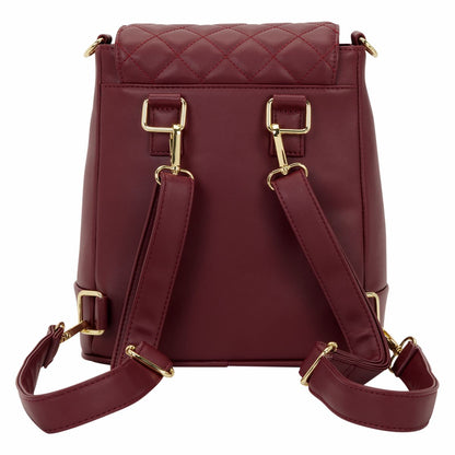 Loungefly The Lilly Red Convertible Mini Backpack & Crossbody Pin Trader Bag