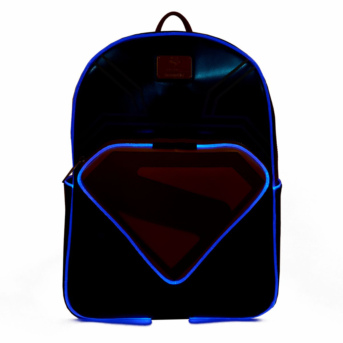 Superman Light Up Glow Full-Size Backpack