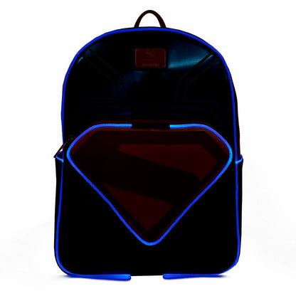 Superman Light Up Glow Full-Size Backpack