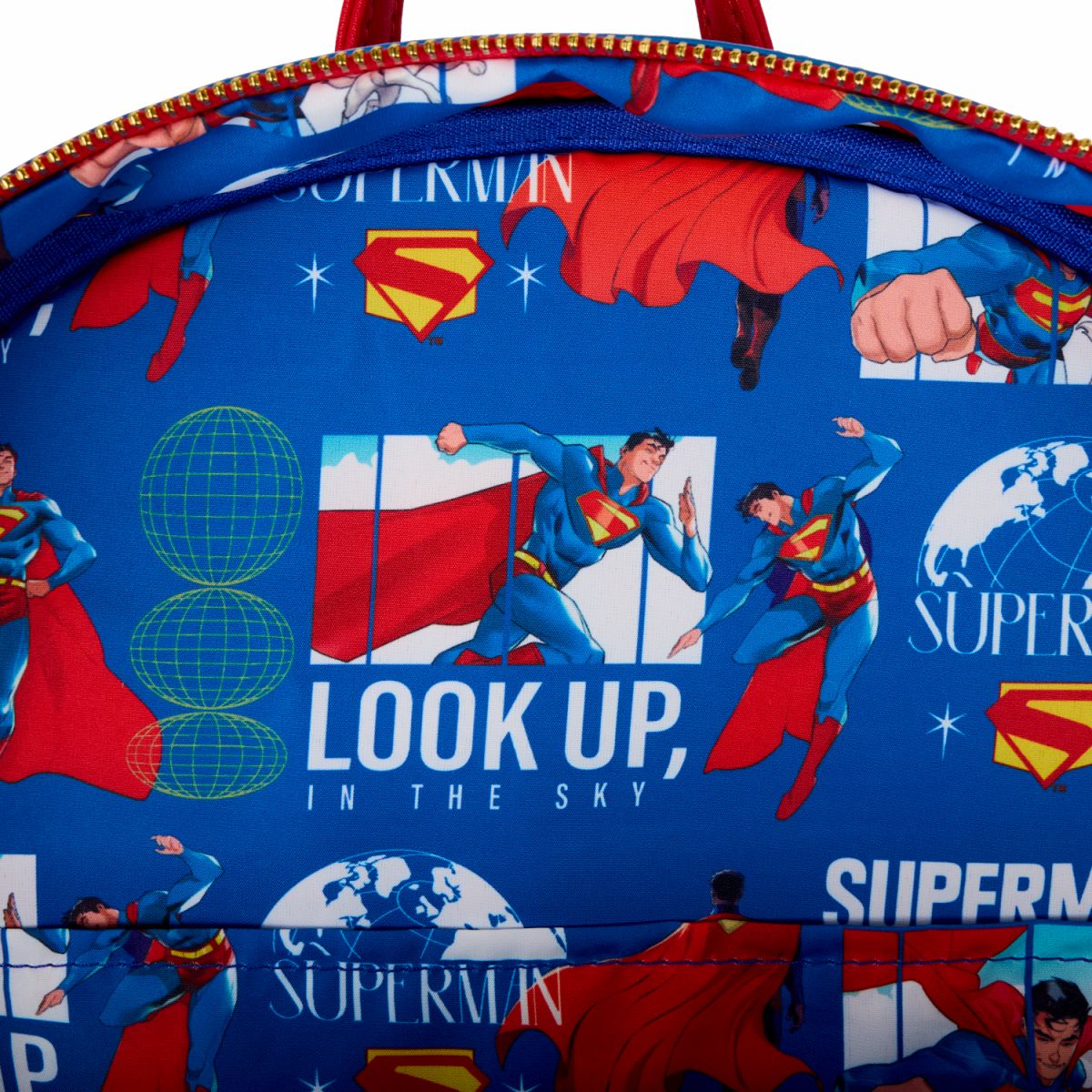 Superman Light Up Glow Full-Size Backpack