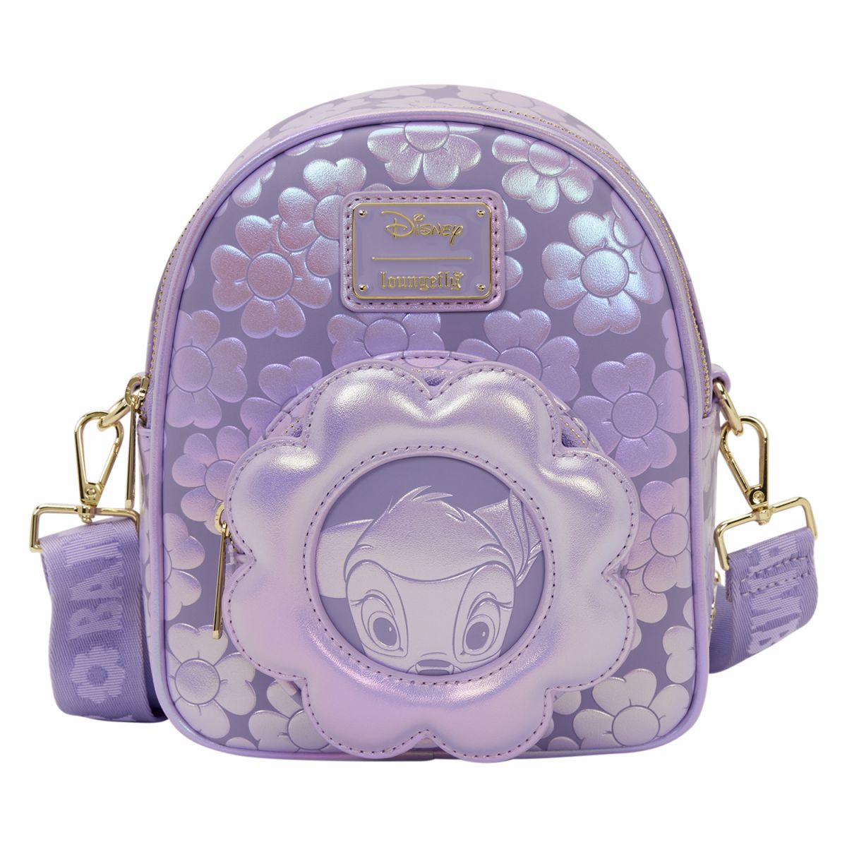 Bambi Iridescent Convertible Mini Backpack & Crossbody Bag