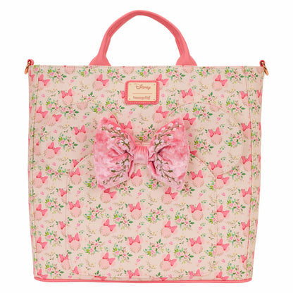Minnie Mouse Floral All-Over Print Convertible Backpack & Tote Crossbody Bag